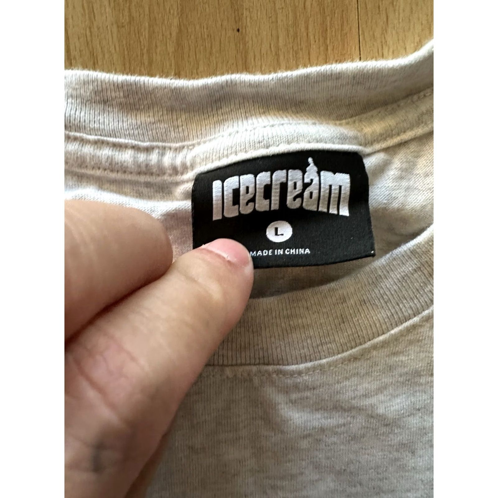 Vintage Icecream T-Shirt Mens Large Gray Purple School Logo Crew Neck Short Sleeve Cotton BBC Graphic Vintage No Size US M / EU 48-50 / 2 - 4 Thumbnail