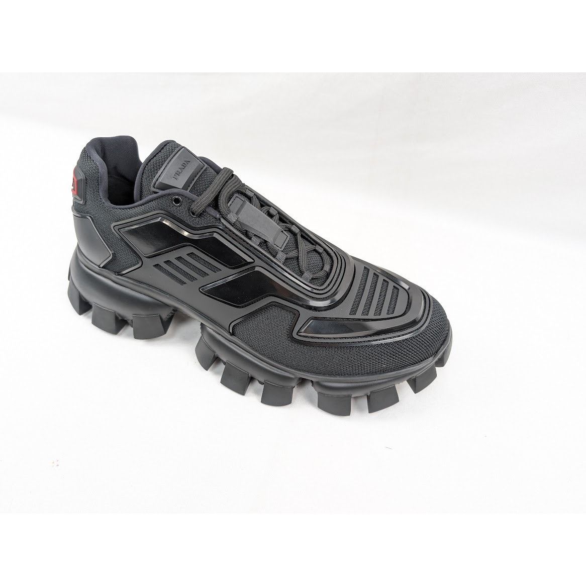 Prada o1rshd1 Cloudbust Thunder Rubber Knit Sneakers in Nero Size US 12 / EU 45 - 2 Thumbnail
