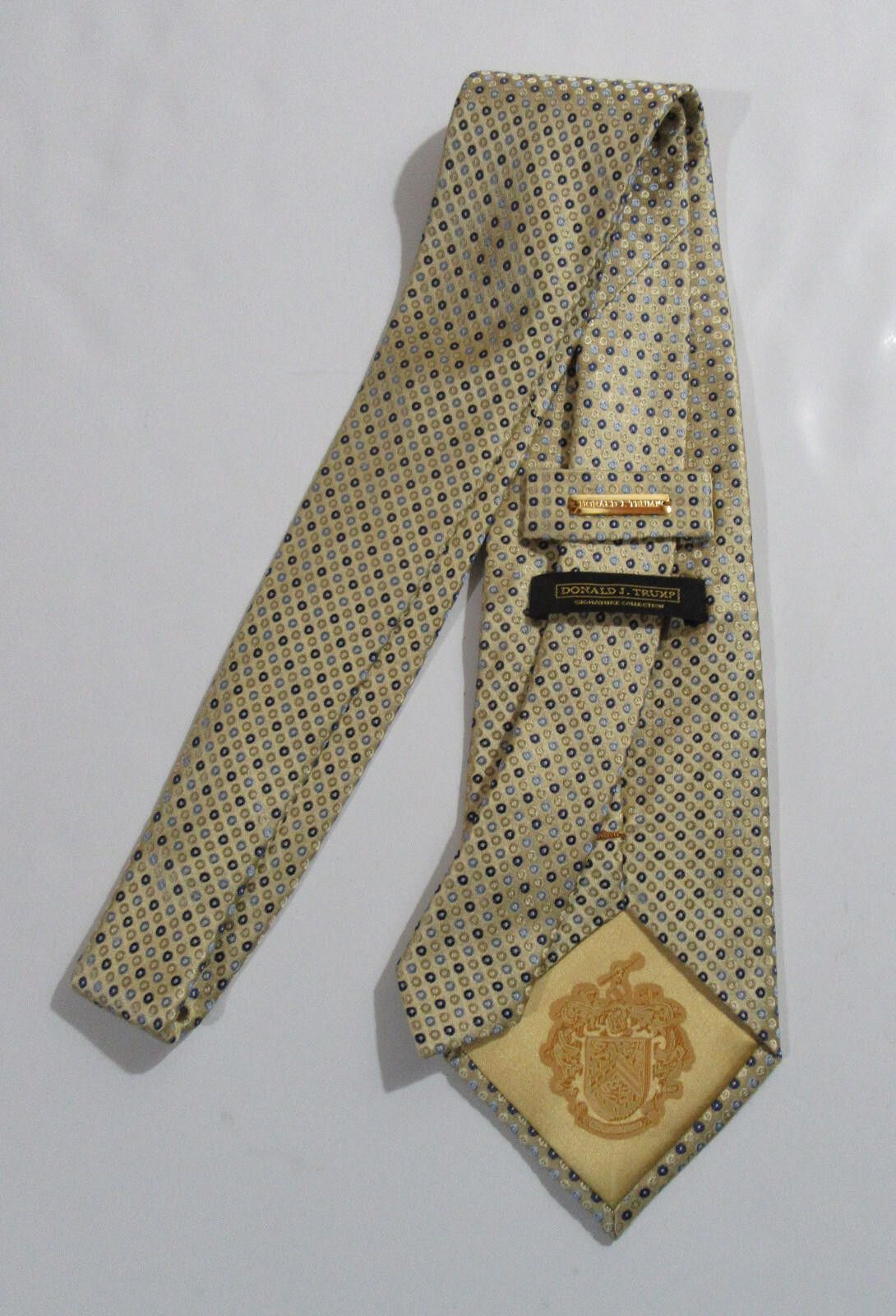 Designer Donald J. Trump Signature Collection Necktie Yellow Pattern Size ONE SIZE - 2 Thumbnail