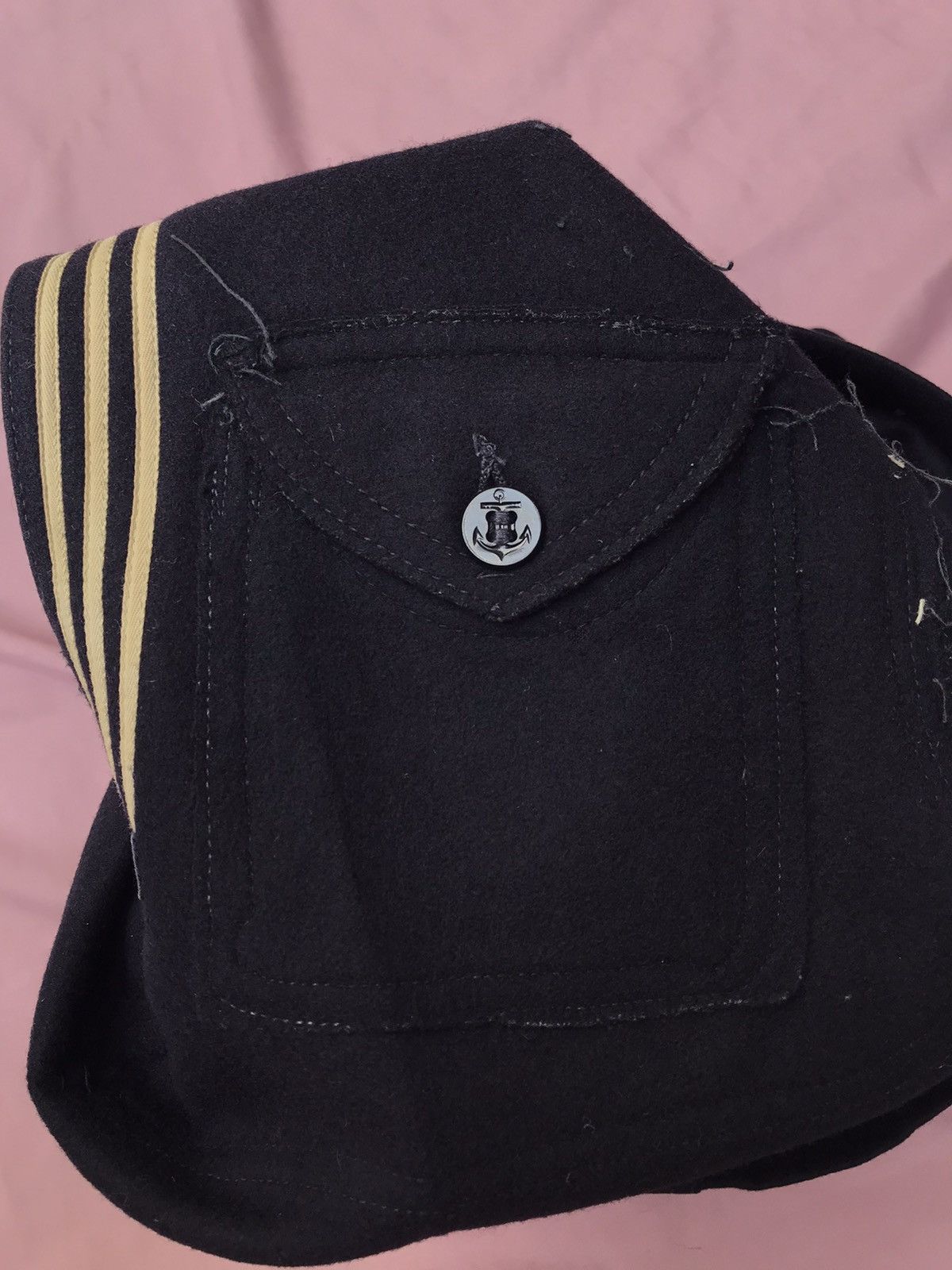 Other ANTIQUE USN, LIBERTY CUFFS, WOOL SMOCK POP OVER JUMPER Size US M / EU 48-50 / 2 - 14 Thumbnail
