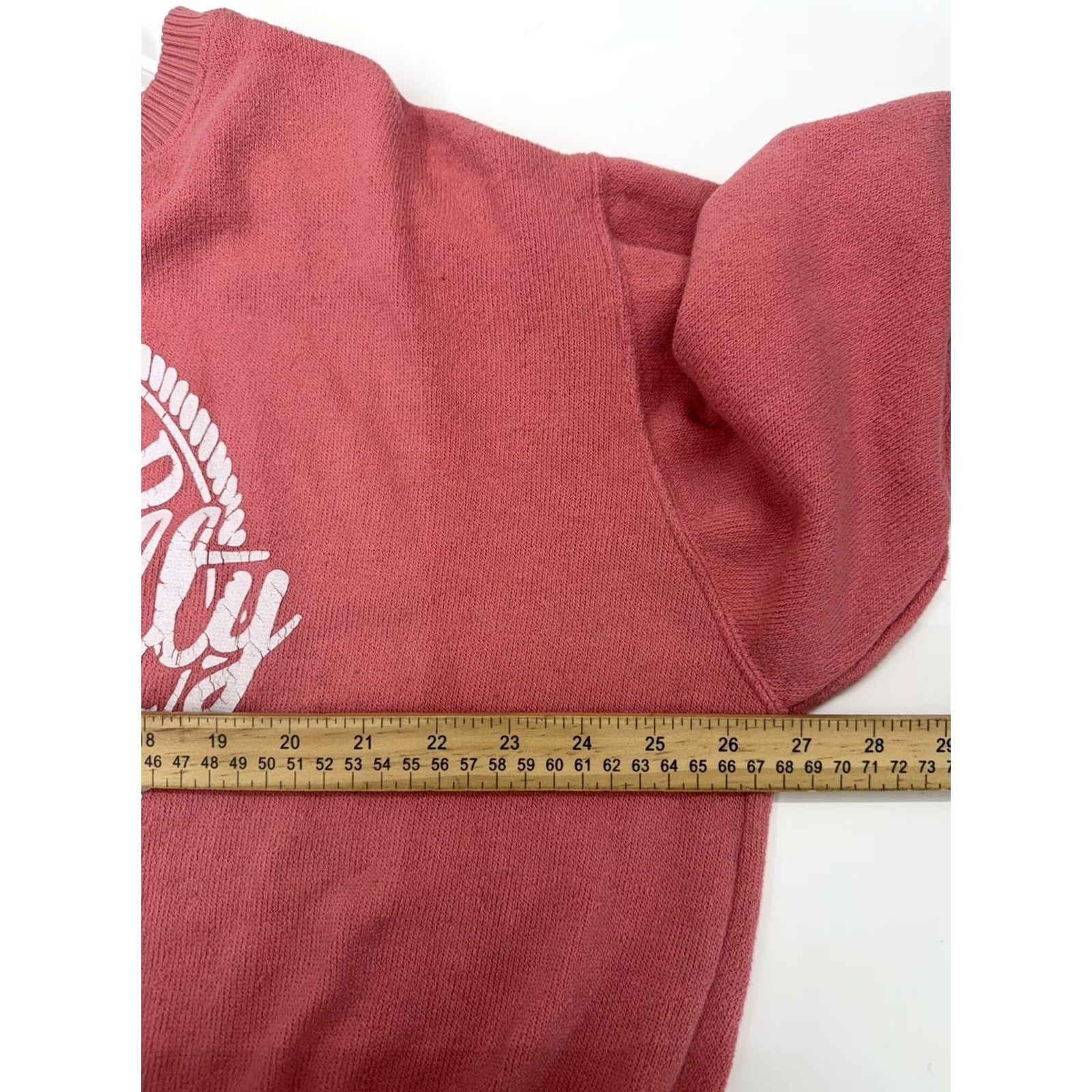CO ESY Surf Co Sweatshirt Womens XL Pink Terry Crew Neck Pullover Beach Wildwood New Jersey Size XL / US 12-14 / IT 48-50 - 7 Thumbnail