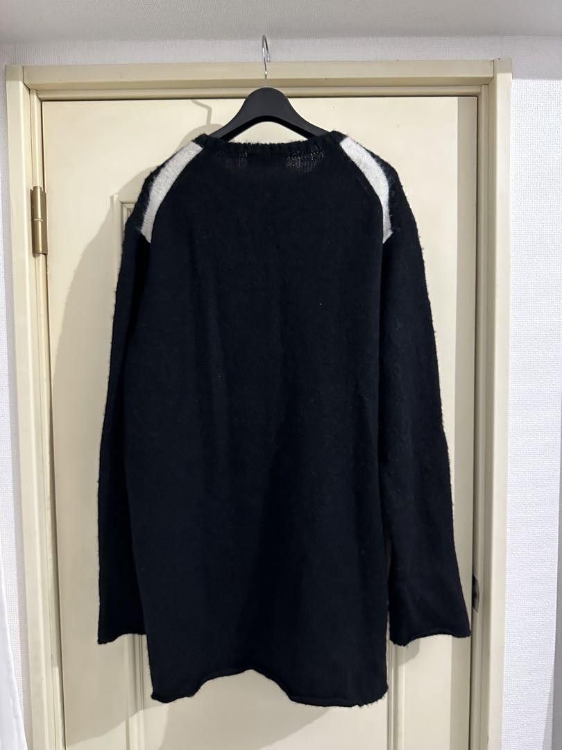 Yohji Yamamoto Yohji Yamamoto wool border alpaca blended knit hc-k01-984 Size US L / EU 52-54 / 3 - 2 Thumbnail