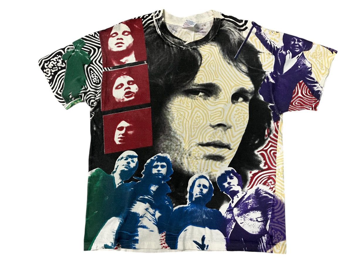 Band Tees × Vintage Vintage The Doors AOP 90s t shirt Size US XL / EU 56 / 4 - 6 Thumbnail