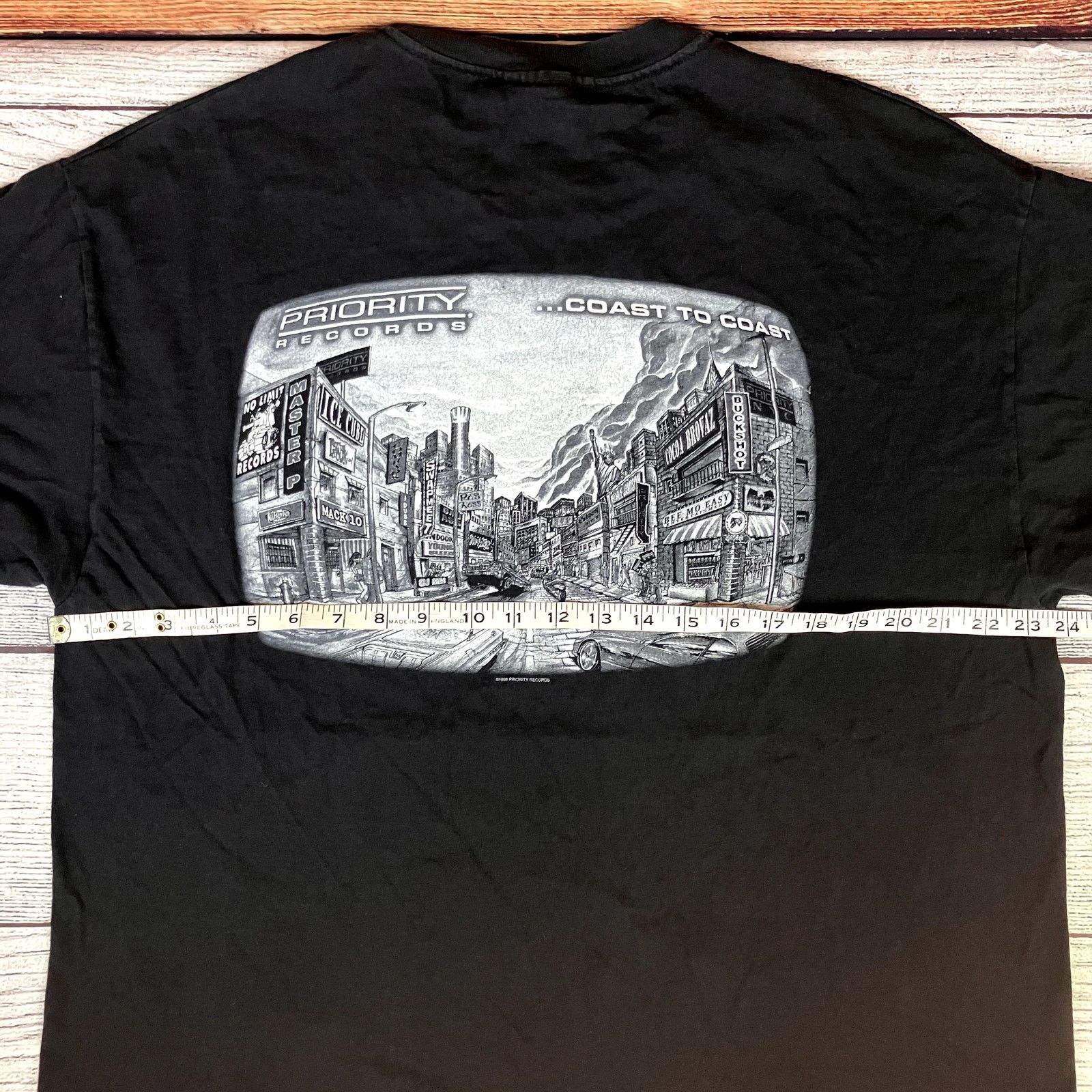 Vintage Vintage 1990s Priority Records Rap Label N.W.A Master P Tee Size US XL / EU 56 / 4 - 6 Thumbnail