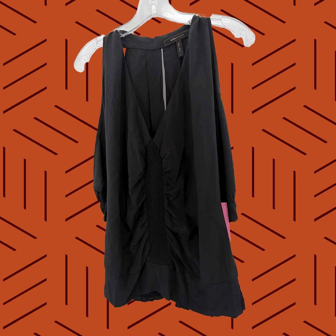Bcbgmaxazria BCBG Maxazria Black Blouse Size Small Size S / US 4 / IT 40 - 1 Thumbnail