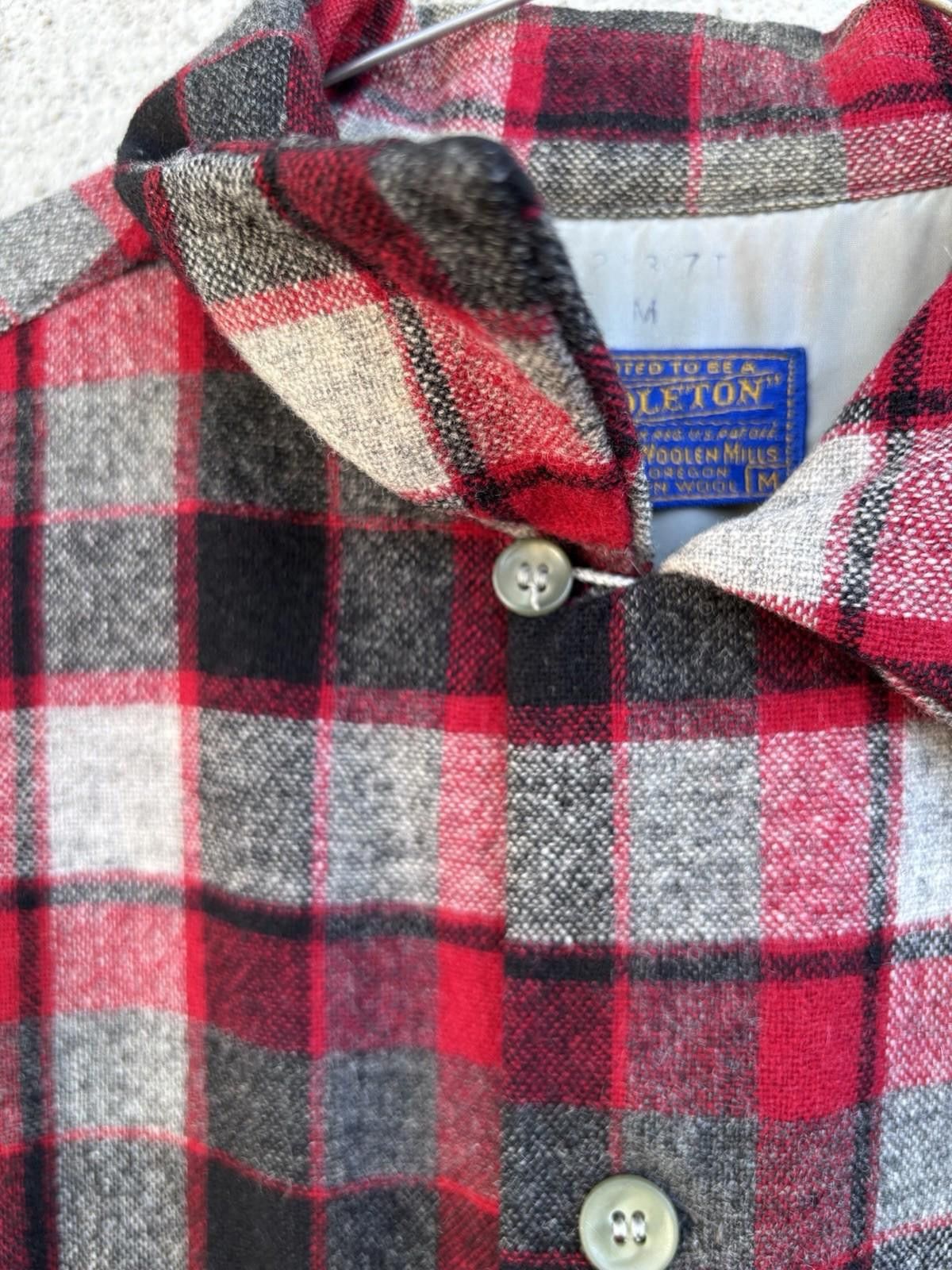 Pendleton × Vintage Vintage 1960s Pendleton Wool Board Shirt Mens M Shadow Plaid Size US M / EU 48-50 / 2 - 5 Thumbnail
