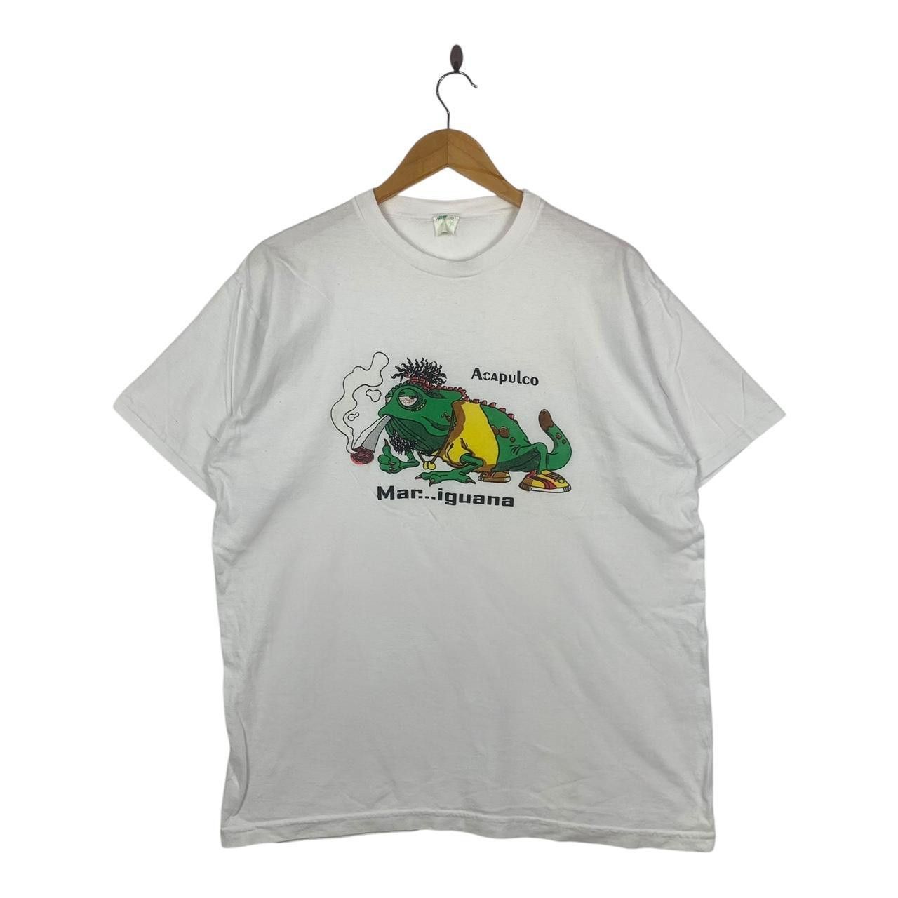 Vintage Vintage 90’ ACAPULCO MAR IGUANA Artwork Hippie Tee Shirt Size US XL / EU 56 / 4 - 1 Thumbnail