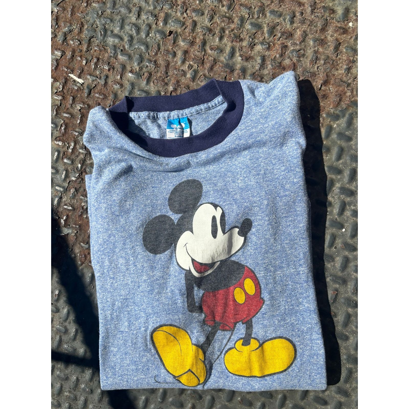 Disney Vintage 1980s Official Walt Disney Mickey Mouse Ringer Tee Size US L / EU 52-54 / 3 - 1 Thumbnail