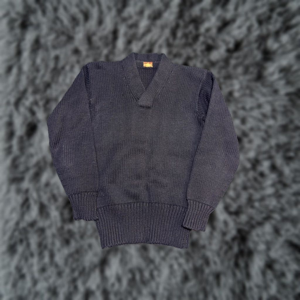 Vintage VINTAGE Sutcliffe Sporting Goods Wool Sweater Black Sz S USA 1940s Men/Women? Size US S / EU 44-46 / 1 - 1 Thumbnail
