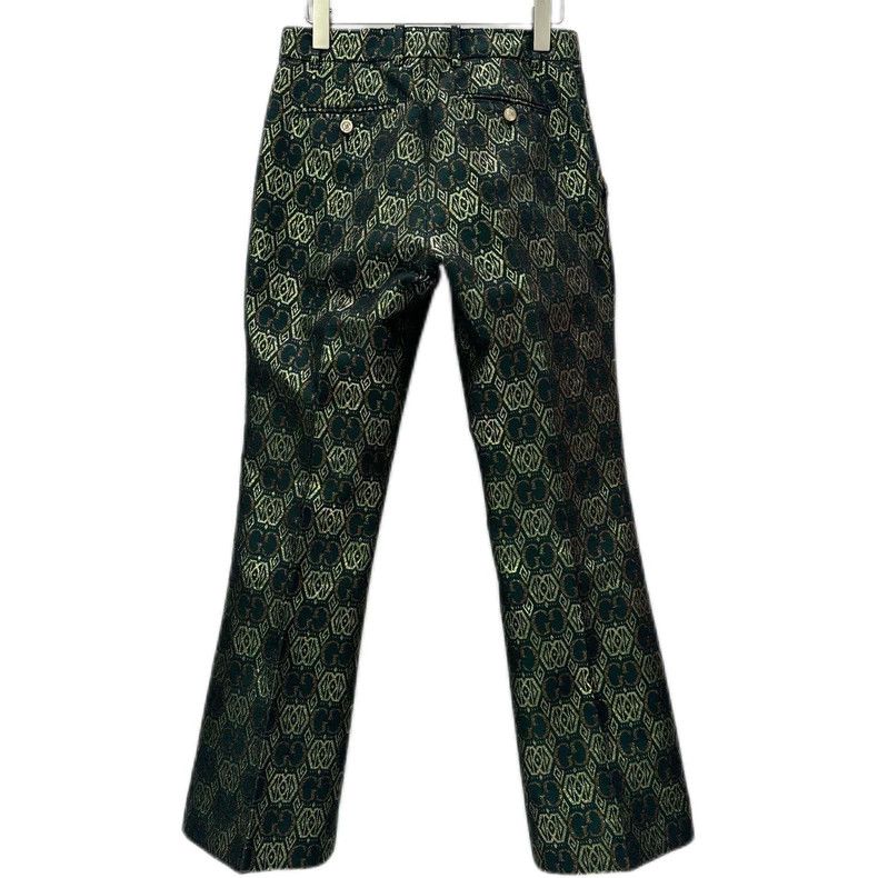 Gucci Gucci Dark green logo old flower full print casual trousers Size US 38 / EU 54 - 1 Thumbnail