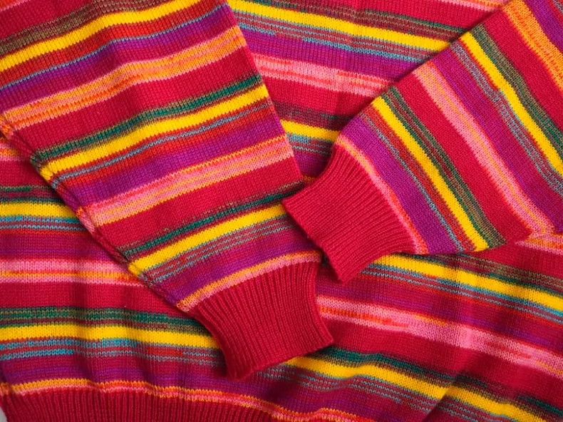 Kenzo KENZO Go out in a rainbow striped knit sweater Size M / US 6-8 / IT 42-44 - 9 Thumbnail