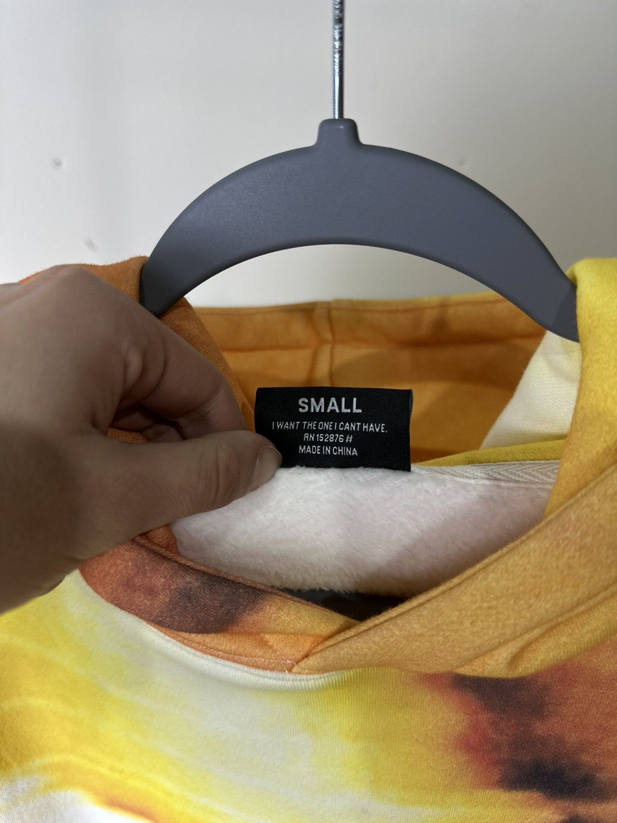 Pleasures orange blur hoodie