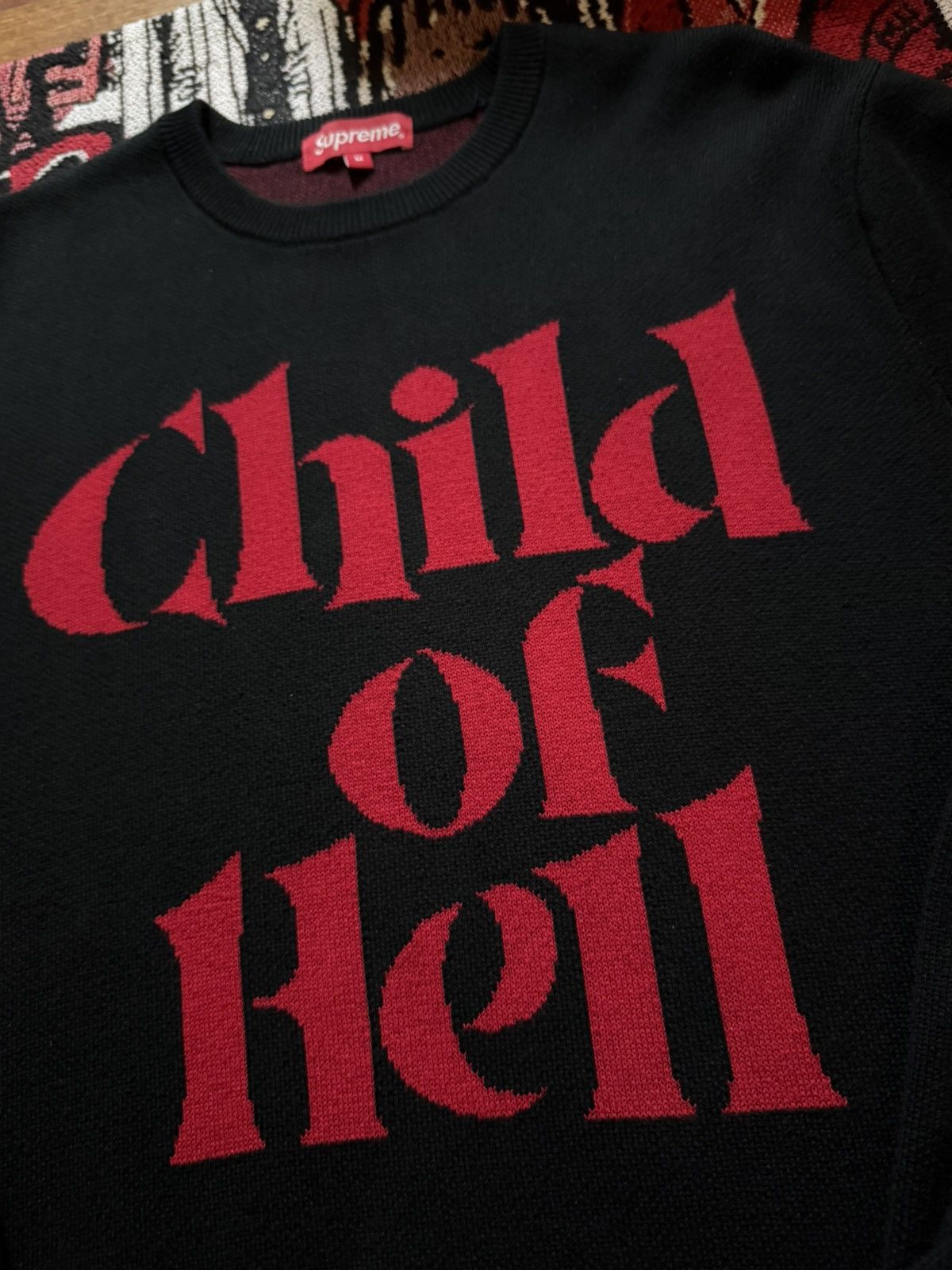 Supreme Supreme - child of hell sweater Size US M / EU 48-50 / 2 - 2 Thumbnail