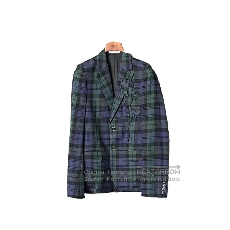 Valentino Valentino Men's Short Sleeve Plaid Jacket . Size US M / EU 48-50 / 2 - 1 Thumbnail
