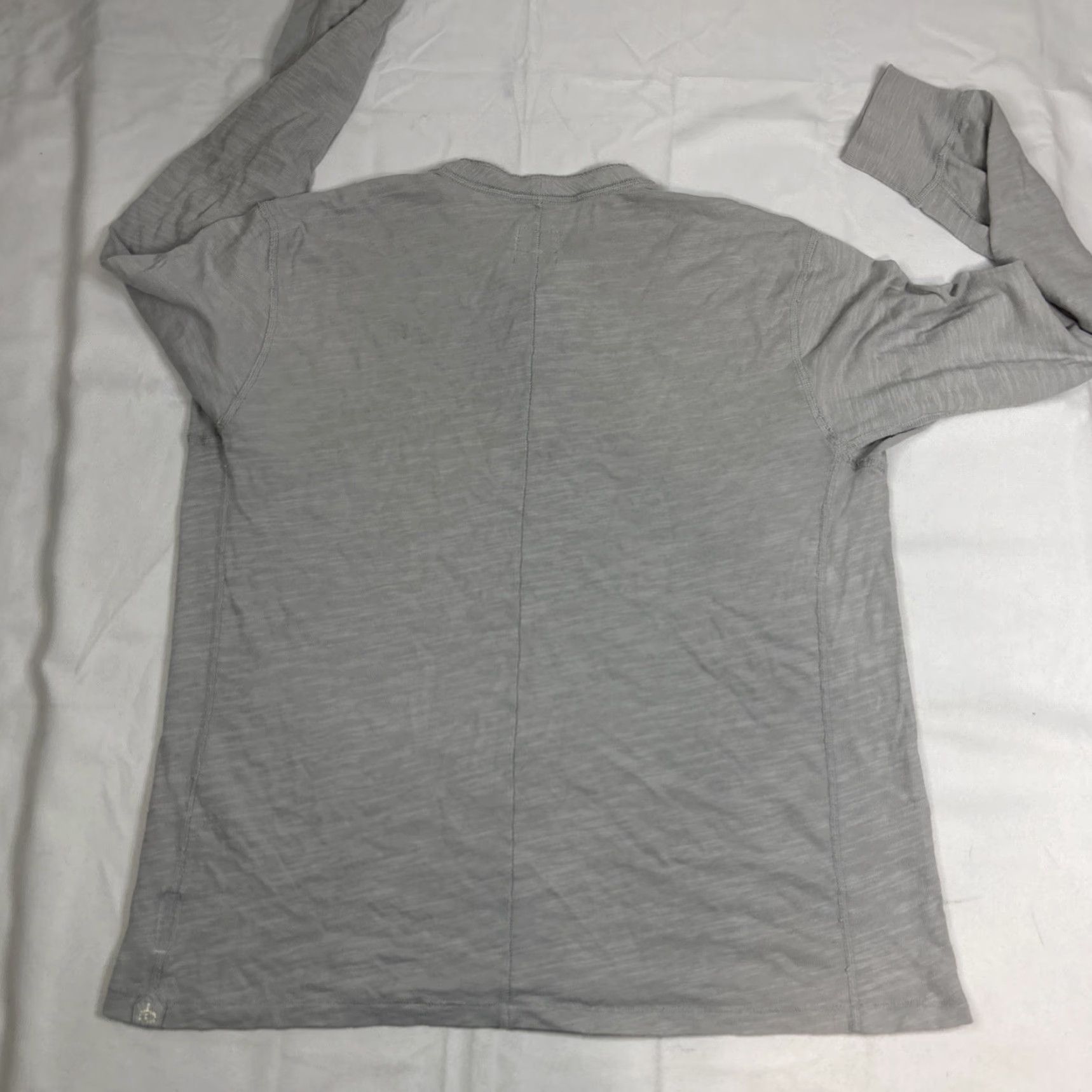 Rag & Bone Rag and Bone Longsleeve Henley Mens XL Gray Peru Lightweight Cotton T-Shirt Size US XL / EU 56 / 4 - 6 Thumbnail