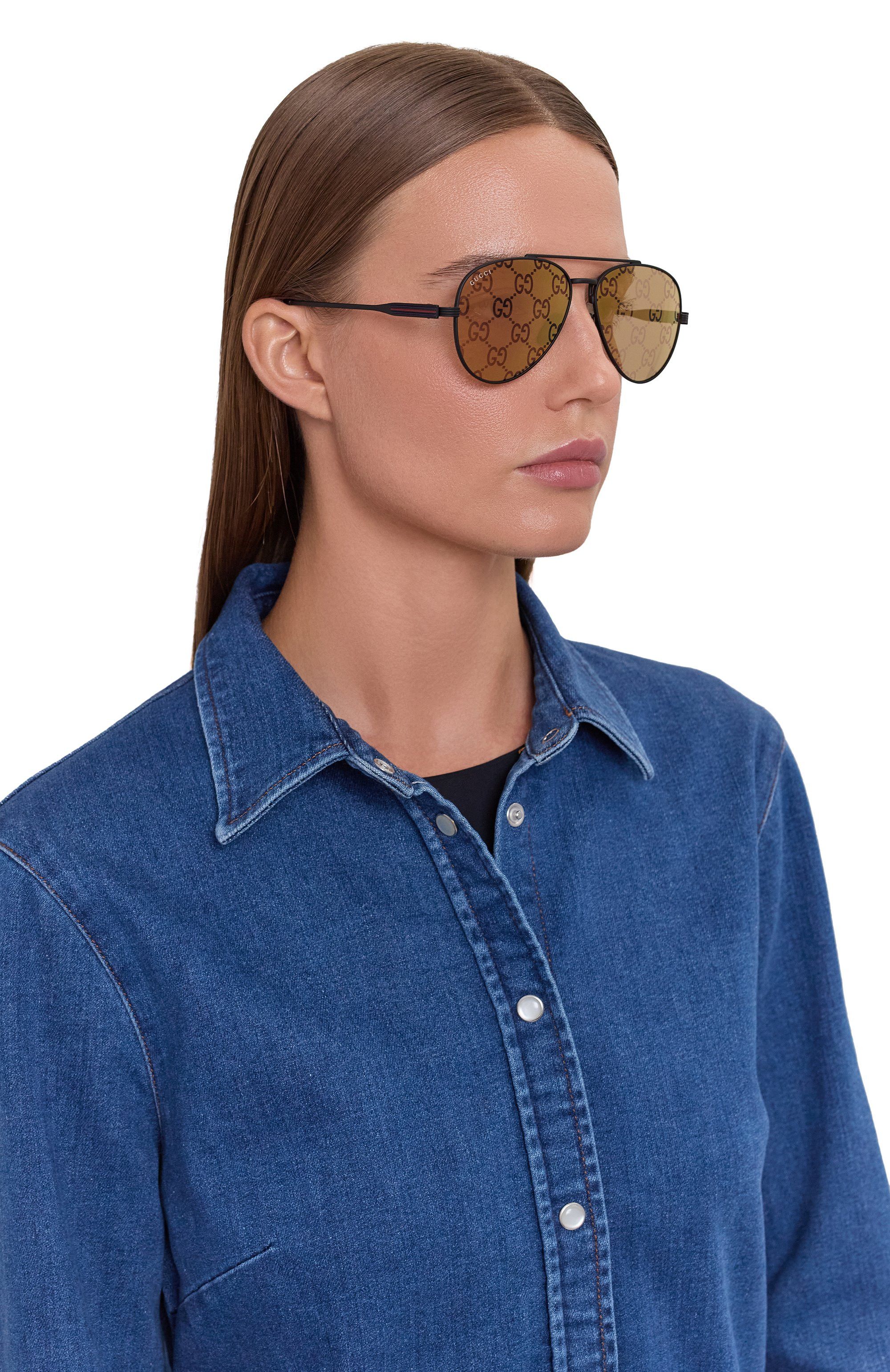 Gucci NEW Gucci GG1874S-005 Logo Mirrored(GG1874S-005-FR)