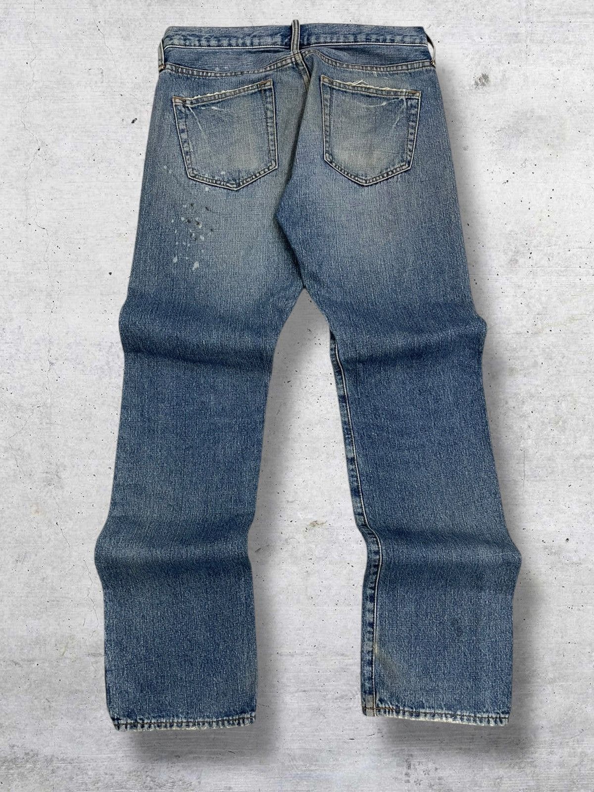 semanticdesign VINTAGE JAPAN IN THE ATTIC SPLASH RIPPED DISTRESSED DENIM Size US 30 / EU 46 - 9 Thumbnail