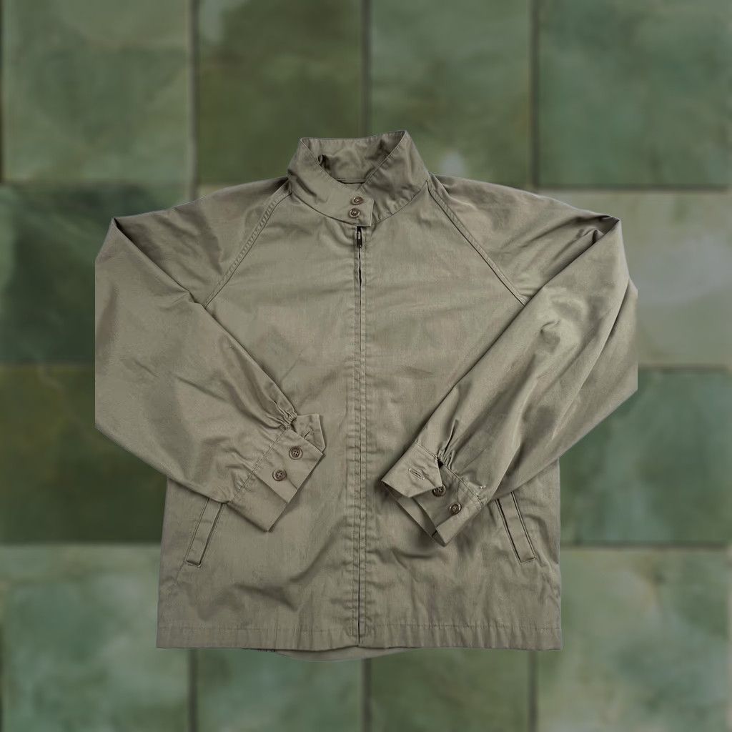 Vintage VINTAGE Peters Jacket Mens 38 Beige Windbreaker Elastic Waist Full Zip Casual Shirt Size US XXS / EU 40 - 1 Thumbnail