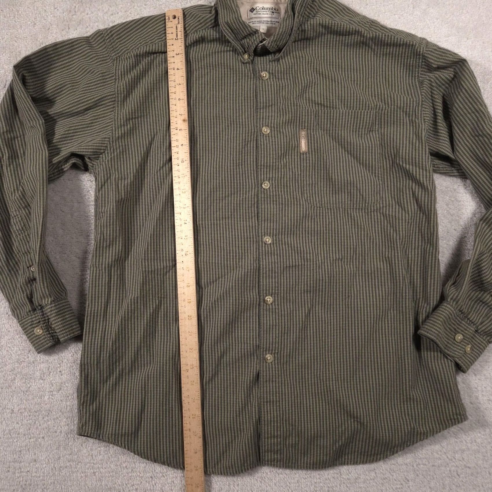 Vintage Columbia Shirt Mens L Green Check Button Front Long Sleeve Outdoor Casual Size US L / EU 52-54 / 3 - 6 Thumbnail