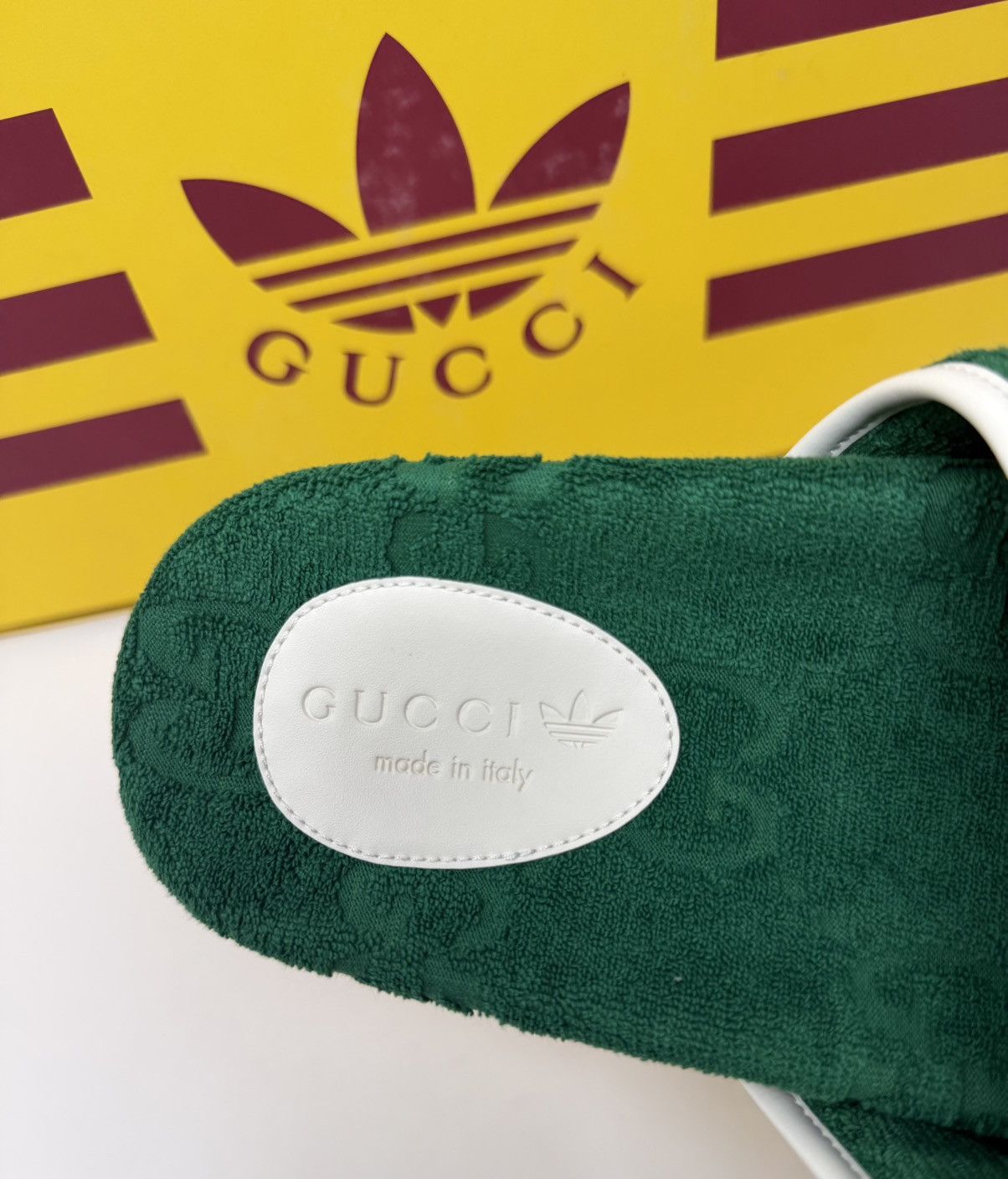 Adidas × Gucci Gucci X Adidas GG Platform Sandal Green Size US 12 / EU 45 - 5 Thumbnail