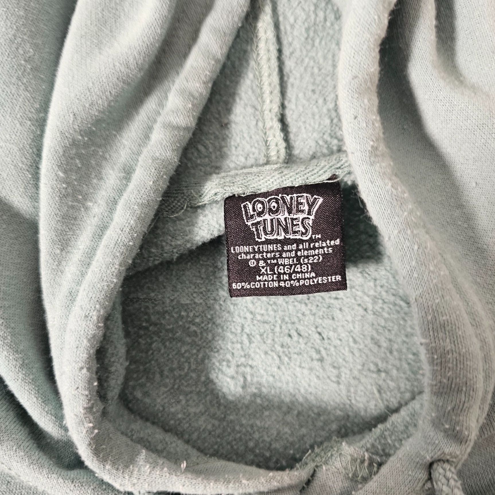 Vintage Looney Tunes What's Up Doc Bugs Bunny Fleece Sweatshirt Hoodie Men's XL Green Size US XL / EU 56 / 4 - 4 Thumbnail