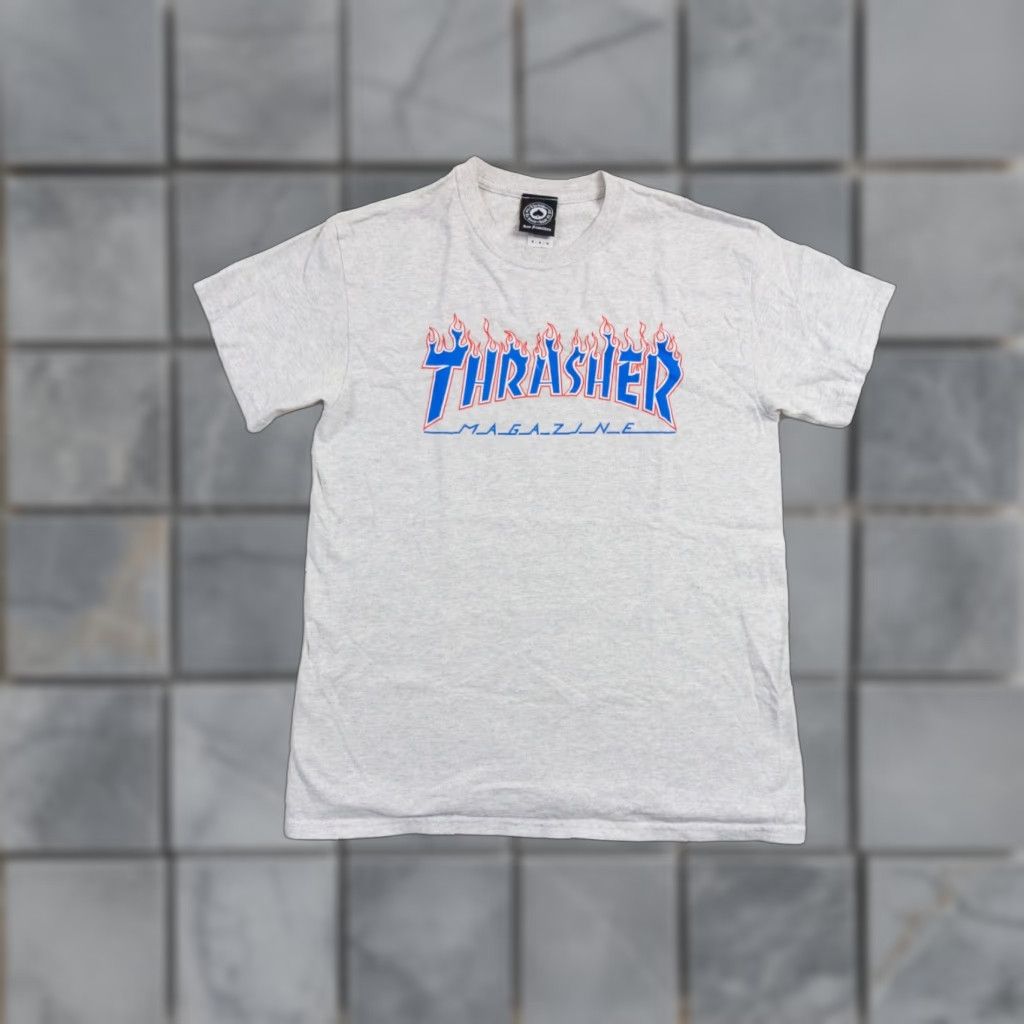 Thrasher VINTAGE Thrasher T-Shirt Shirt Mens Medium Gray Skateboarding Streetwear Tee Short Sleeve Adult Size US M / EU 48-50 / 2 - 1 Thumbnail