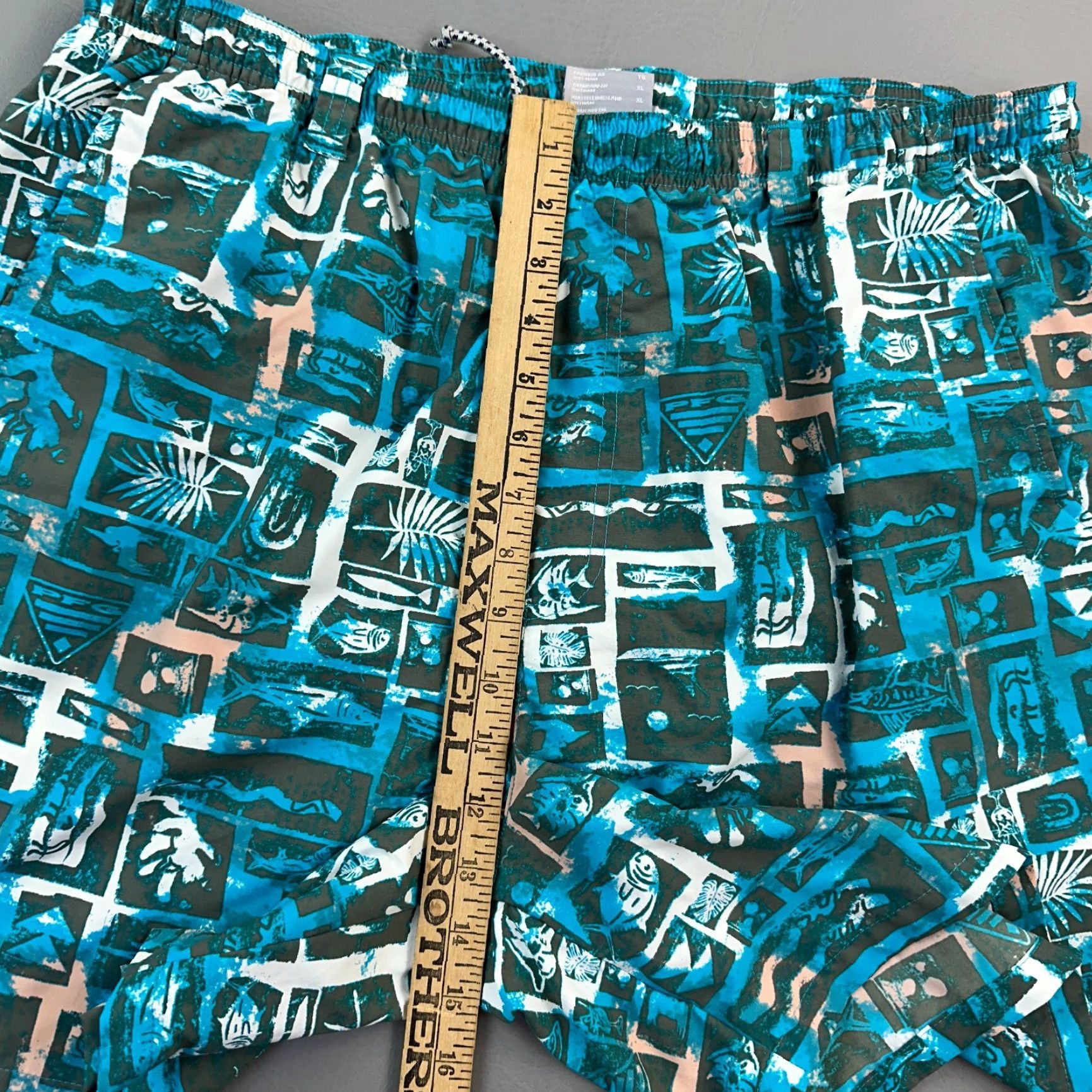 Vintage Columbia PFG Super Backcast Shorts Mens XL Hawaiian Print Nylon 6" Water Short Size US 36 / EU 52 - 4 Thumbnail