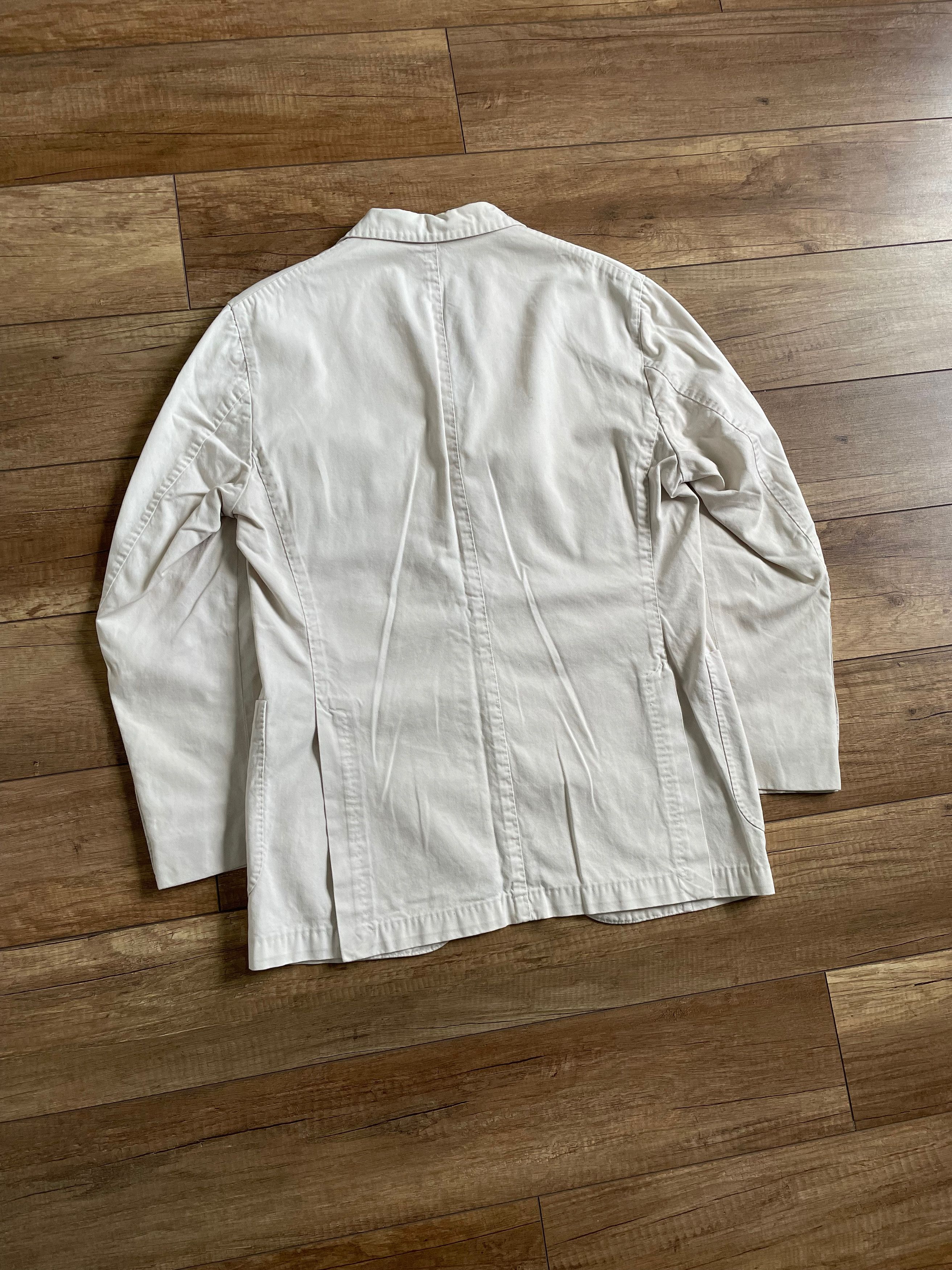 Boglioli Boglioli Unstructured Cotton Blazer Cream sz.50R Size 50R - 10 Thumbnail