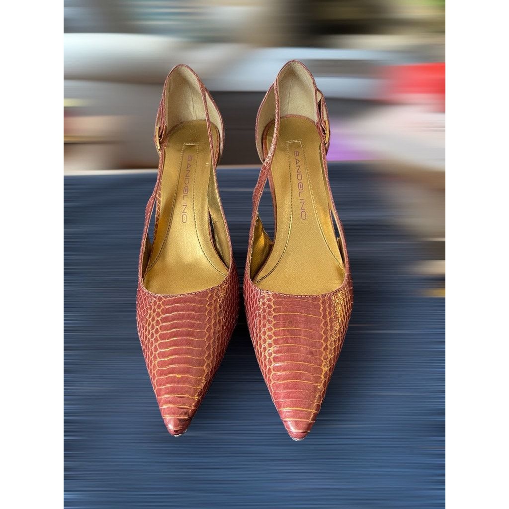 Unknown London Bandolino Pumps Shoes Heels Sling Back Snake Skin Sz 6.5 Size US 6.5 / IT 36.5 - 2 Thumbnail