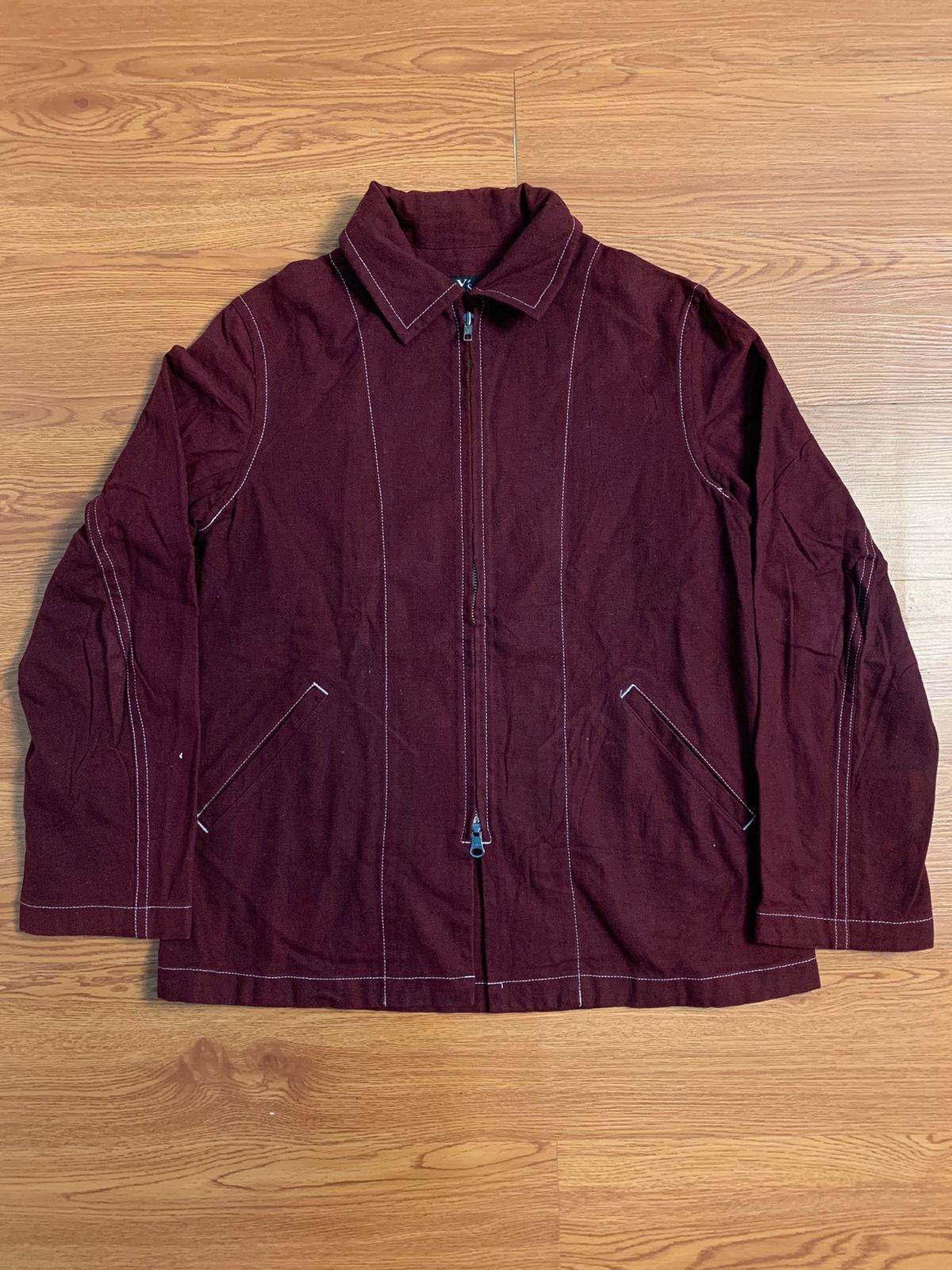 Yohji Yamamoto Yohji Yamamoto Contrast Stich Work Jacket Size US M / EU 48-50 / 2 - 1 Thumbnail