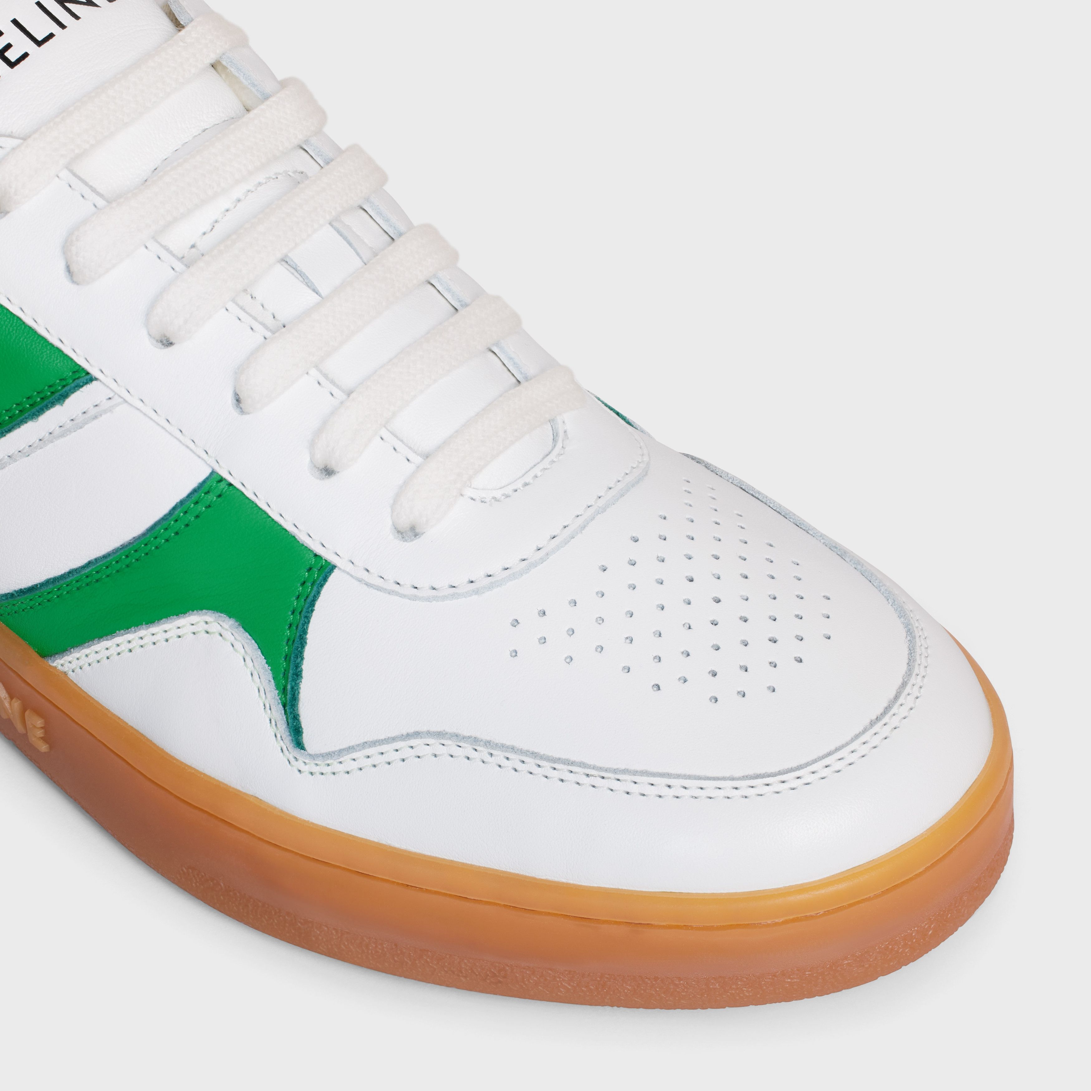 Celine o1bcso1str0724 Low Wave Lace-Up Sneaker Calfskin in White Size US 7 / IT 37 - 4 Thumbnail