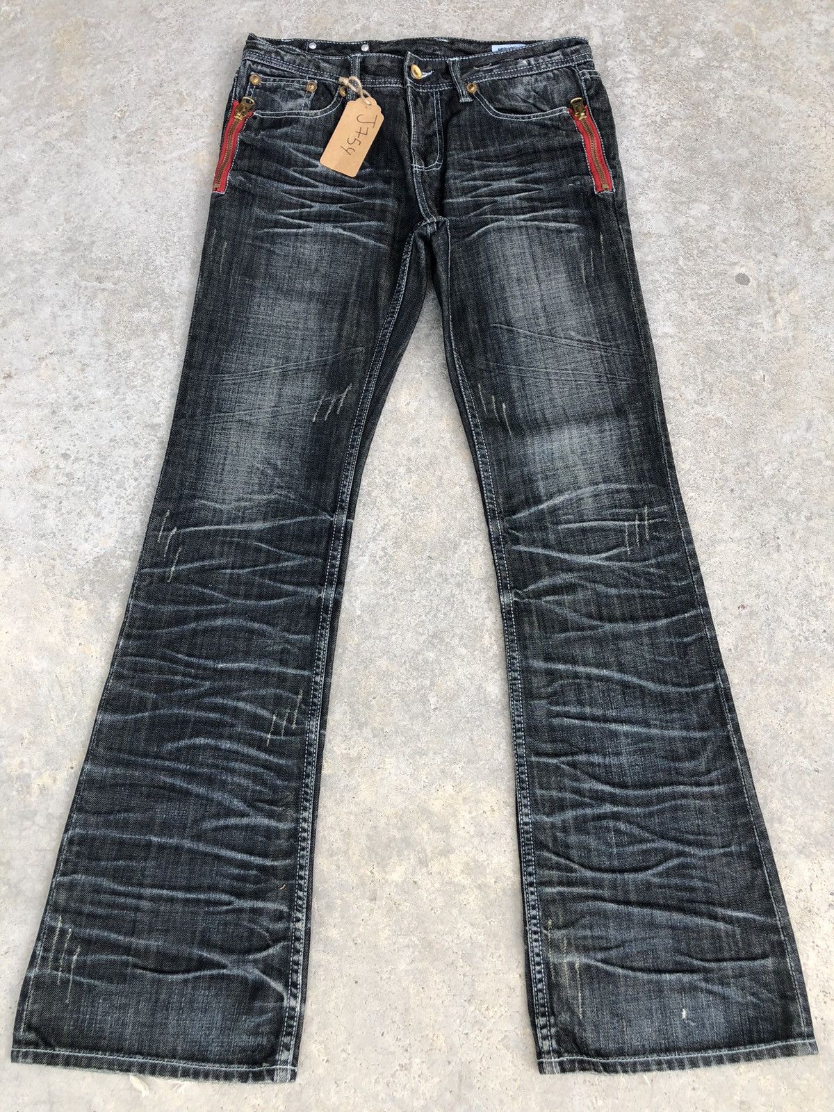 semanticdesign Japanese Semantic Design Flared Jeans Distressed Jeans Size US 31 - 1 Thumbnail