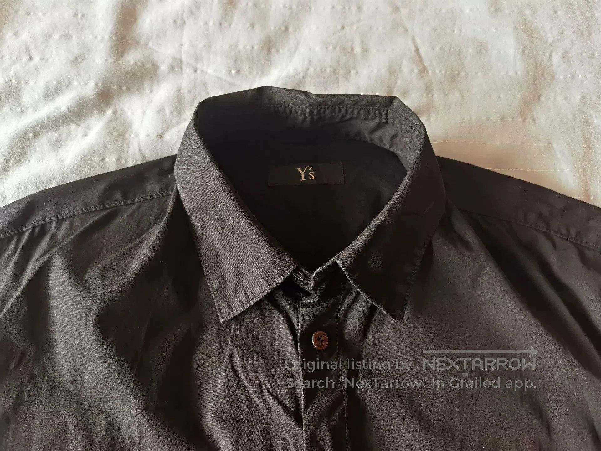 Y's Y's Black Cotton Long Sleeve Shirt. Size S / US 4 / IT 40 - 3 Thumbnail