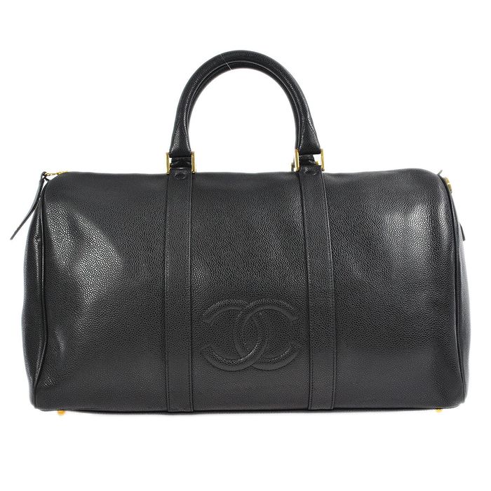 Chanel CHANEL Duffle Travel Handbag Black Caviar 78681 | Grailed