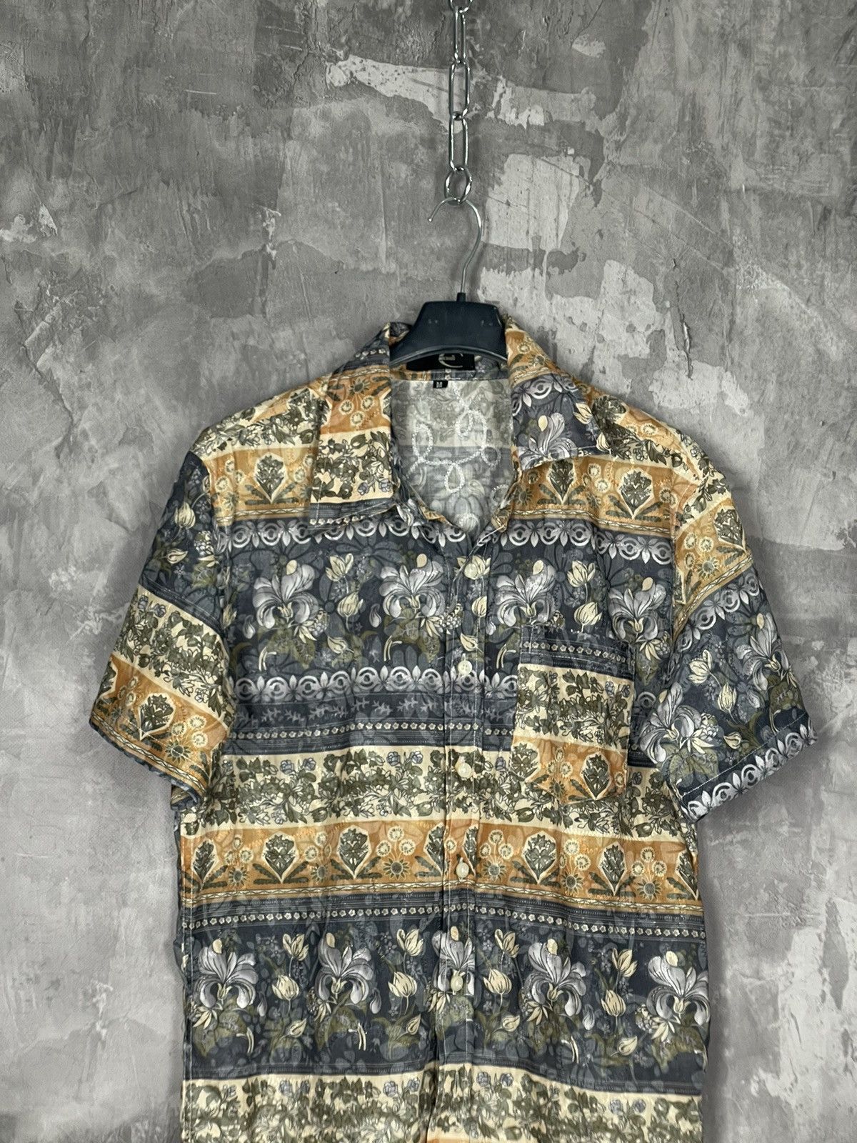 Just Cavalli × Vintage Just Cavalli Shirt Short Y2K Streetwear Sleeve Size US M / EU 48-50 / 2 - 2 Thumbnail
