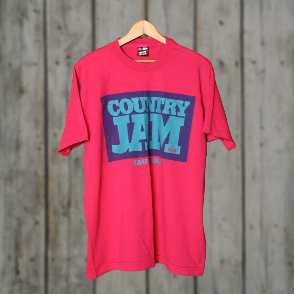 Fruit Of The Loom VINTAGE COUNTRY JAM USA Tim McGraw Faith Hill Concert Tour T-Shirt XL Men Pink 1990s 90s T-Shirt Crew Neck Short Sleeve Double-Sided Size US XL / EU 56 / 4 - 1 Thumbnail