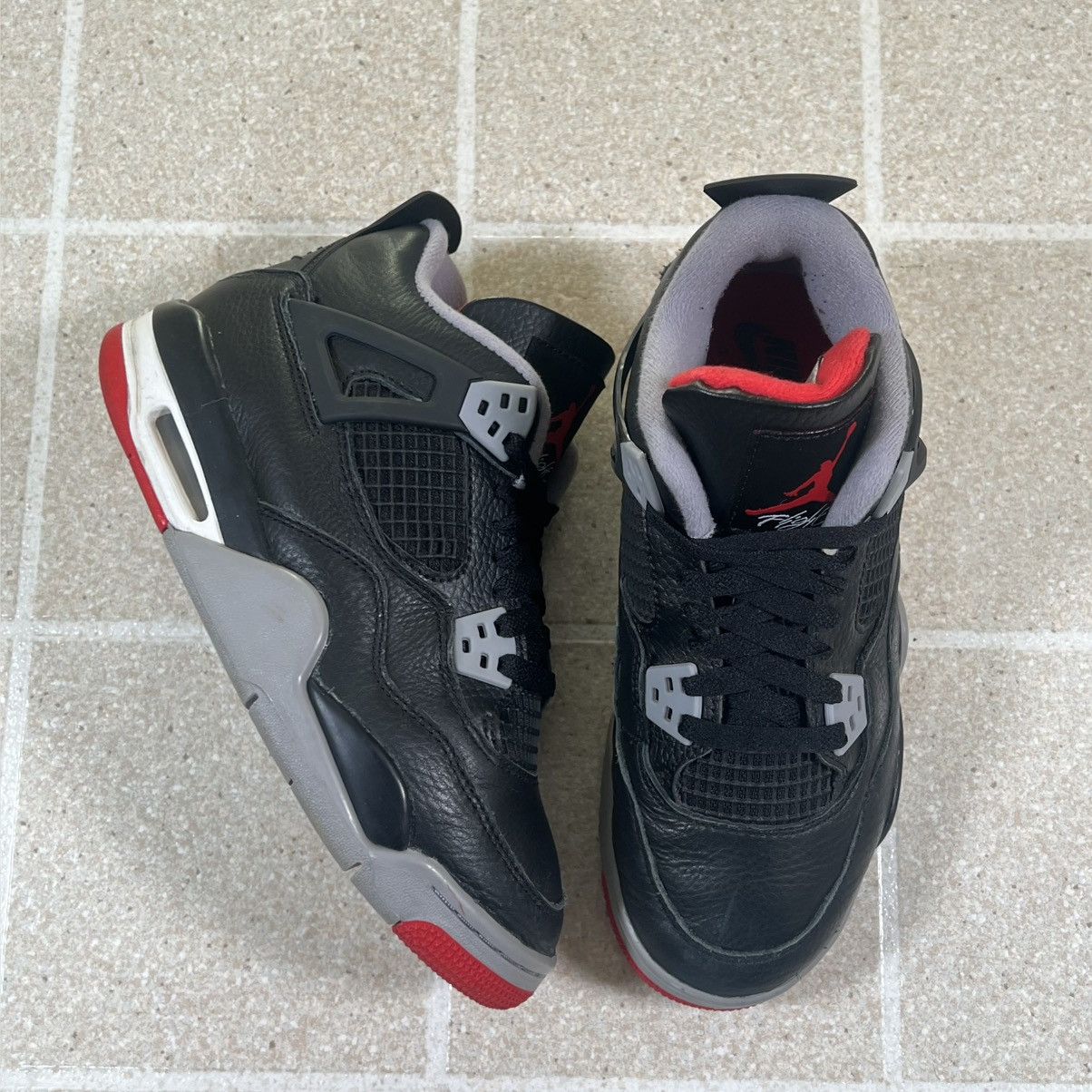 Jordan Brand Nike Jordan 4 Retro Bred Reimagined (GS) 5y / Womens 6.5 Size US 6.5 / IT 36.5 - 2 Thumbnail