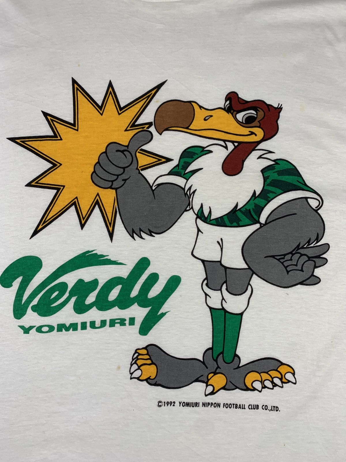 Japanese Brand 1992 Verdy Yoimura J-League Merchendise White Icon Eagle Tee Size US M / EU 48-50 / 2 - 2 Thumbnail