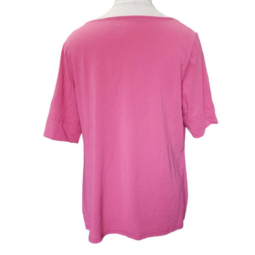 Chicos CT1522 Chico's Persimmon "The Ultimate Tee" Size L Size L / US 10 / IT 46 - 3 Thumbnail