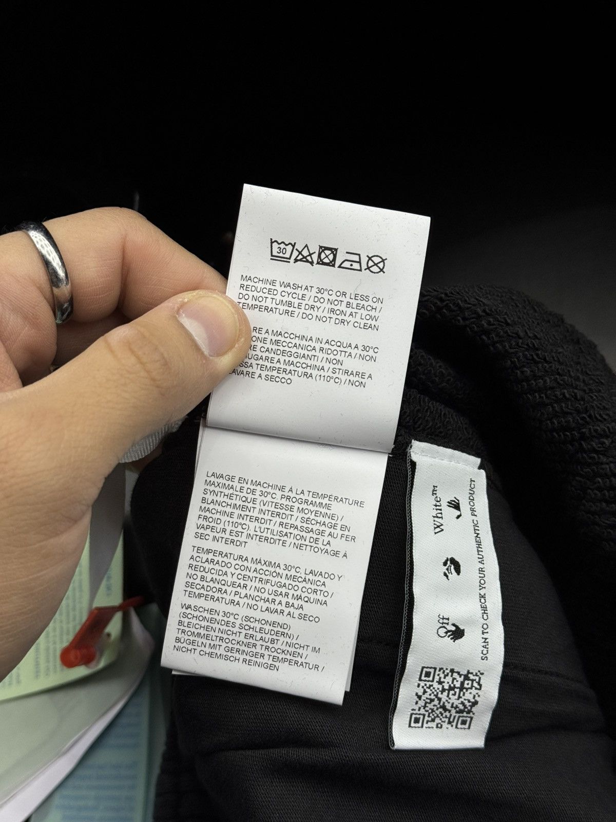 Off-White OFF-WHITE Wave Off Skate Sweatpants Black Size US 32 / EU 48 - 9 Thumbnail