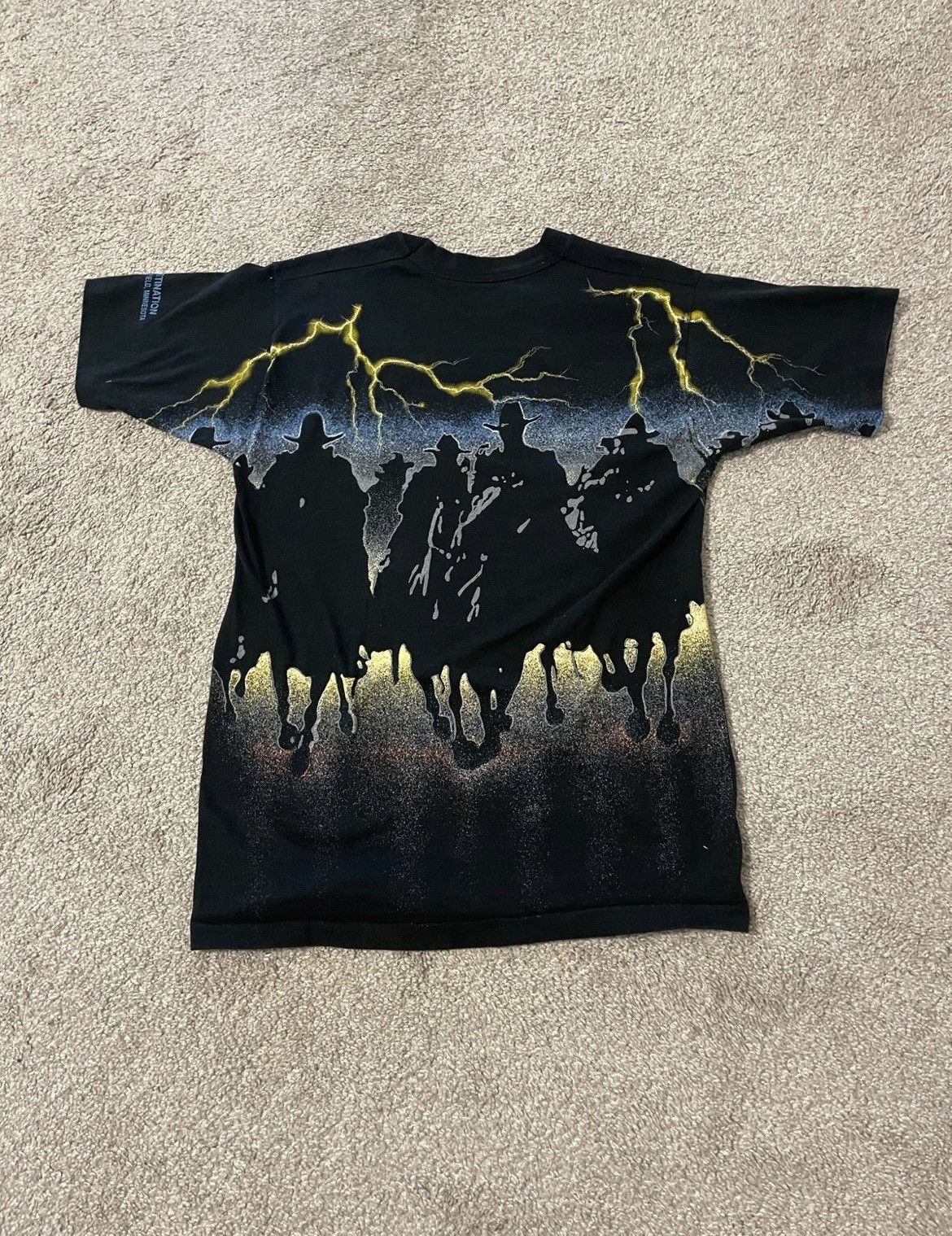 Fruit Of The Loom × Vintage Vintage 90s American Thunder Cowboy Shirt Mens Large AOP Size US L / EU 52-54 / 3 - 2 Thumbnail