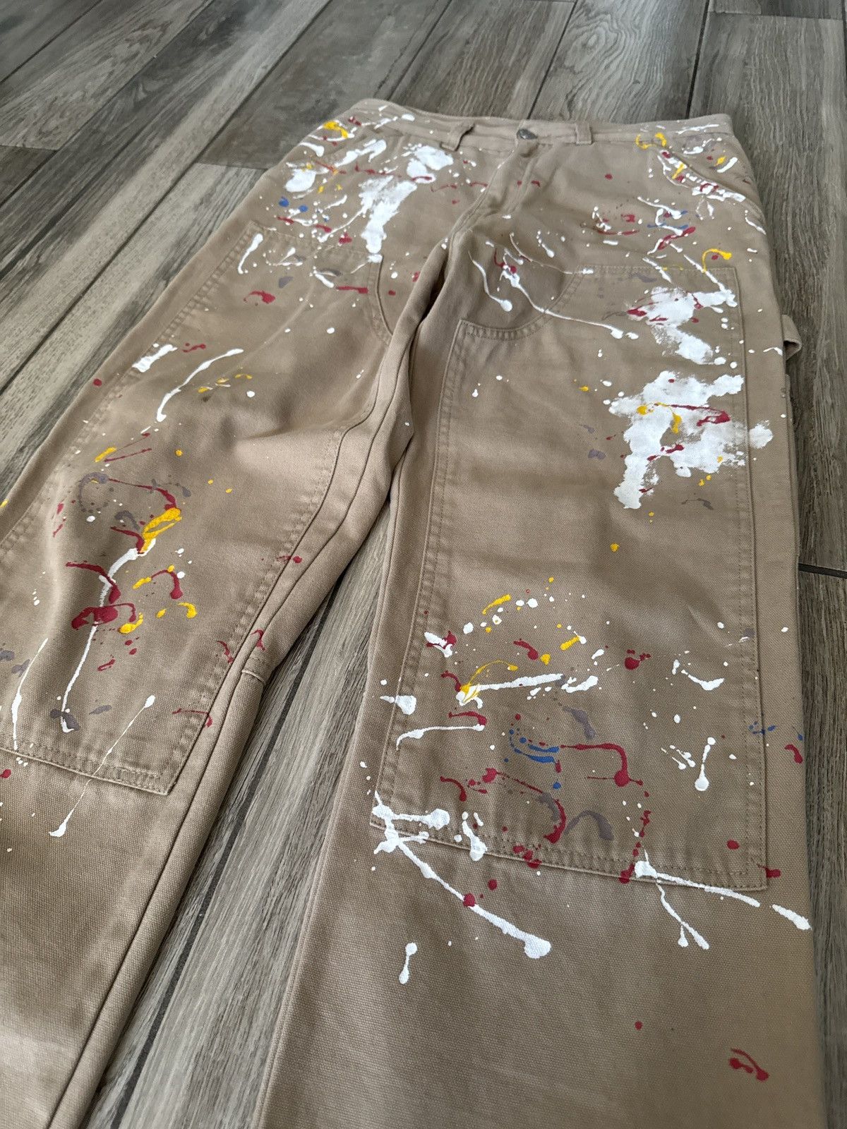 Martine Rose Martine Rose “paint splatter” carpenter pants Size US 29 - 2 Thumbnail