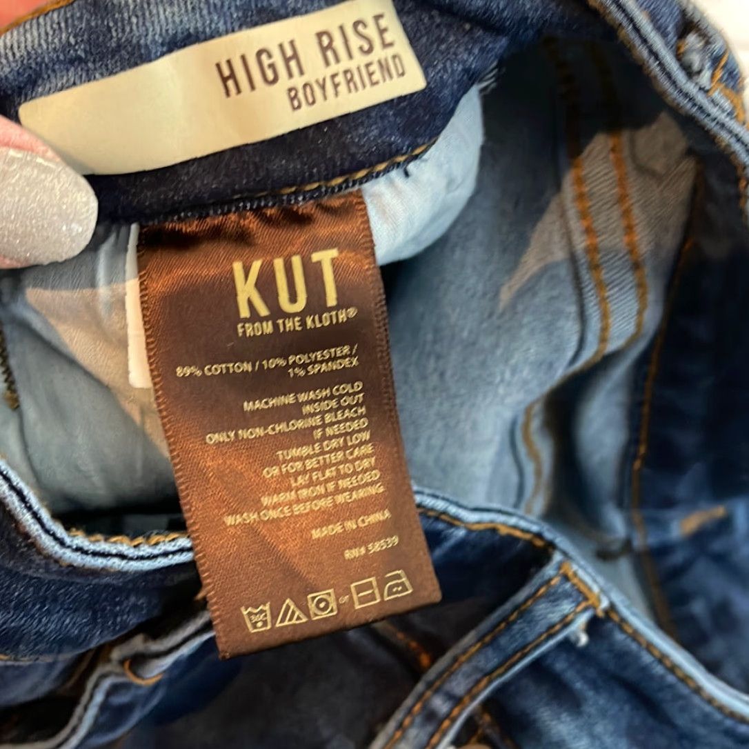 Vintage Kut from the Kloth Jeans Women’s High Rise Boyfriend size 4 Blue Womens Size 27" / US 4 / IT 40 - 7 Thumbnail