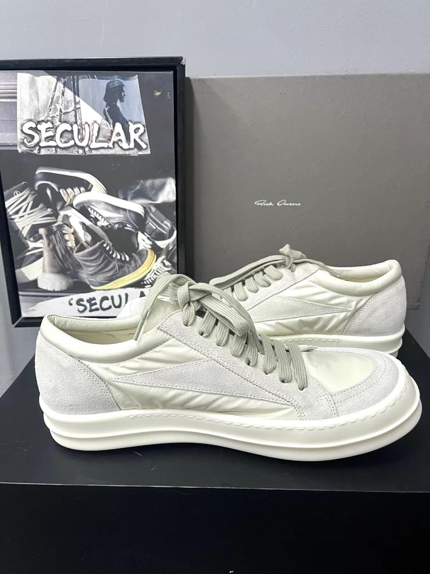 Rick Owens Rick Owens 26SS Mainline White Vans-Style Sneakers K34 Size US 5 / EU 37 - 5 Thumbnail