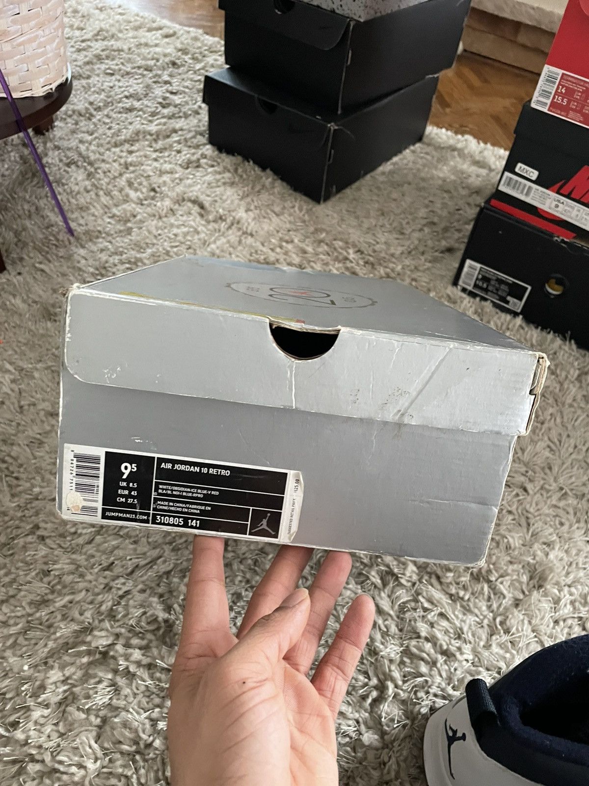 Jordan Brand Jordan 10 Ice Blue 2005 Size US 9.5 / EU 42-43 - 10 Thumbnail