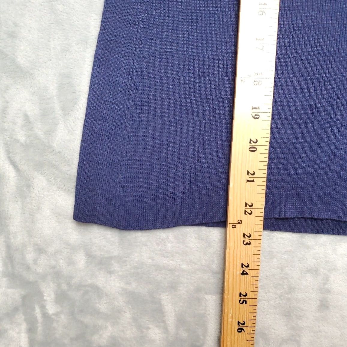 Alfani Alfani Sweater Women Petite Medium Blue Silk Knit Short Sleeve V-Neck Pullover Classic Solid Womens Size M / US 6-8 / IT 42-44 - 6 Thumbnail