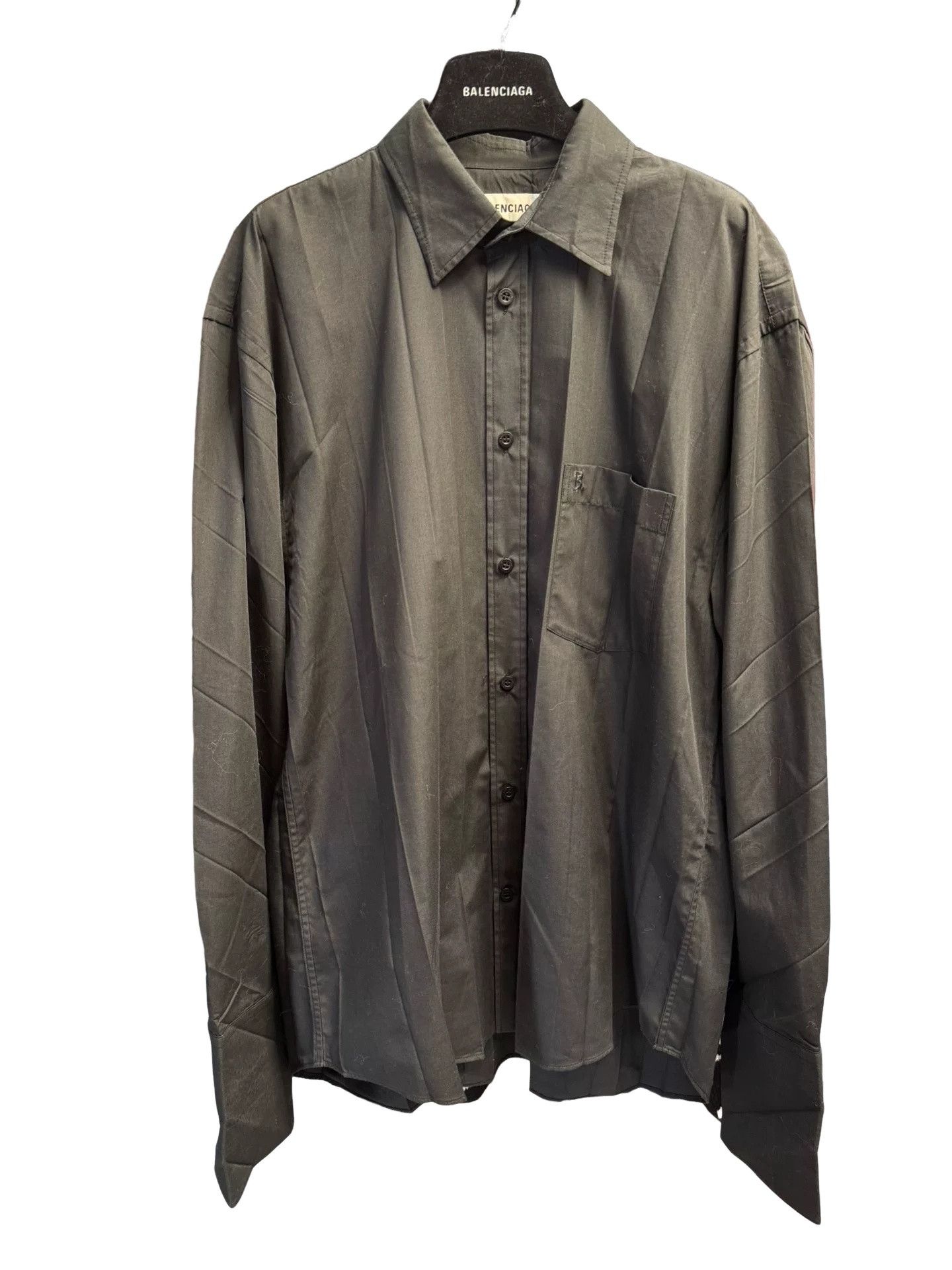 Balenciaga Balenciaga Logo Embroidered Button Up Shirt Size 36 Size XS / US 0-2 / IT 36-38 - 1 Thumbnail