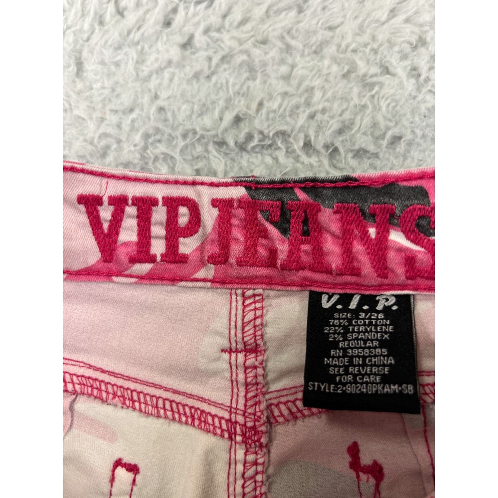 Vintage VIP Jeans Pink Denim Pants Womens 3 Cargo Jeans Pink VIP Jeans Womens Denim Pants 3 Cargo Pink Denim Jeans Маш Size 26" / US 2 / IT 38 - 6 Thumbnail