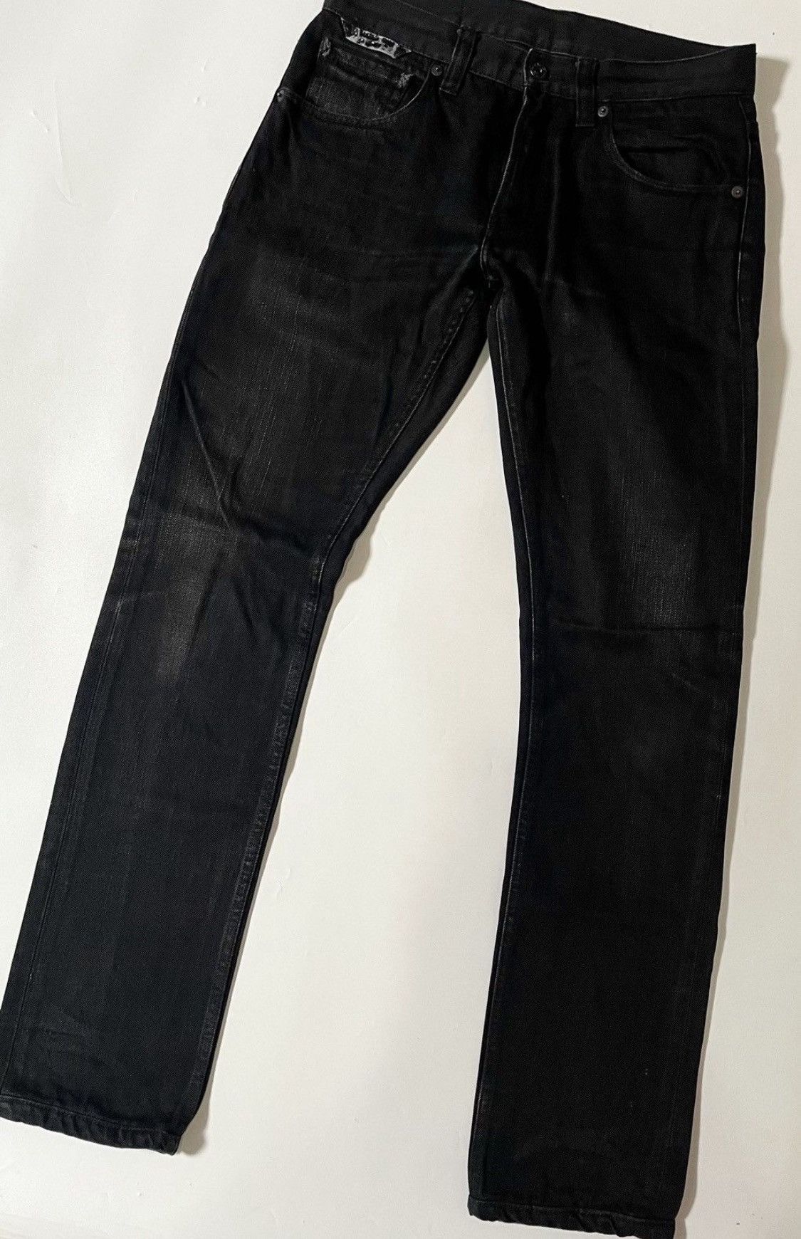 Yohji Yamamoto TAX FREE 🇺🇸 Yohji yamamoto y-3 logo slim straight black jeans Size US 29 - 10 Thumbnail