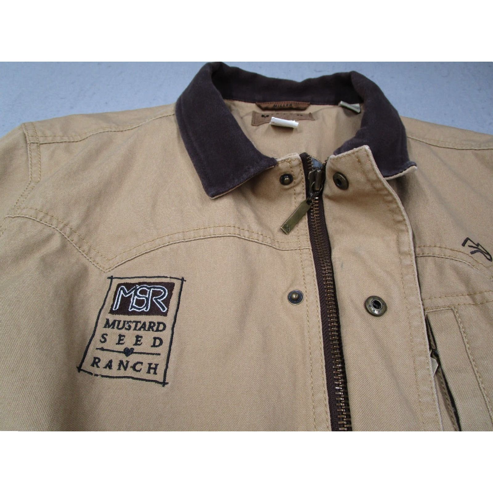 Vintage Miller Ranch Jacket Mens Large Brown Bonded Full Zip Chore Barn Ranch Logo Size US L / EU 52-54 / 3 - 6 Thumbnail